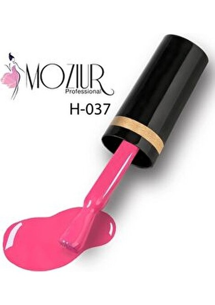 H037 UV LED Kalıcı Oje Parlak Pembe Renk 10 ml Uzun Süreli Kullanım İçin