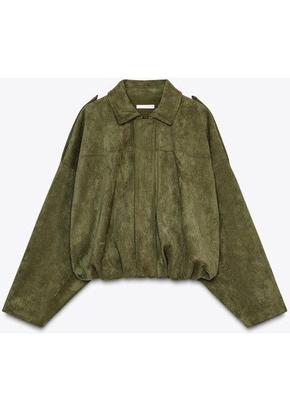 Süet Apoletli Bomber Ceket fırsatları