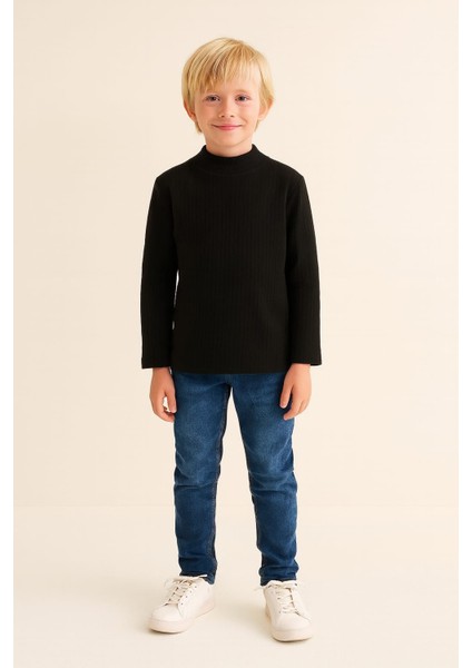 Düz Renk Raporlu Çocuk Body Siyah fiyatları