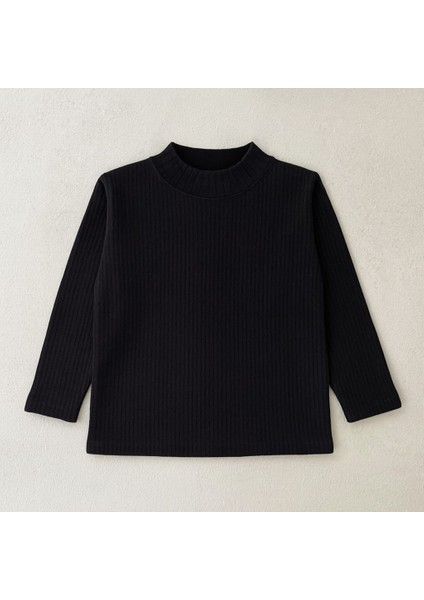 Düz Renk Raporlu Çocuk Body Siyah modelleri