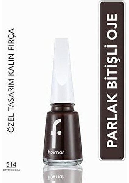 Nail Enamel Oje 514 Koyu Kahverengi Renk 11 ml Uzun Süreli Etki fiyatları