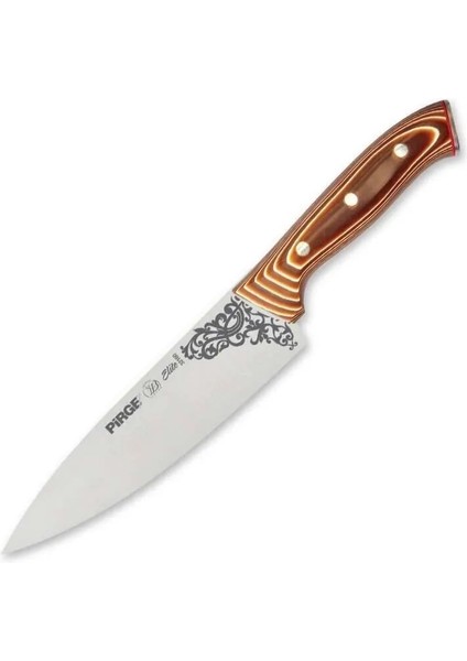 32160 Elite Şef Bıçağı 19 cm - Perçinli Kahverengi Kompozit Sap