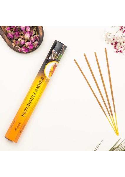 Paçuli & Amber Aromalı Premium Çubuk Tütsü