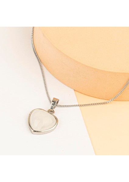 Kristal Kuvars Kalpli Kaplama Dogal Taş Kolye fiyatları