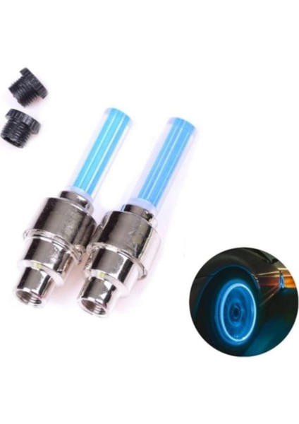 1 Çift LED Işıklı Hareket Sensörlü Mavi Işıklı Bisiklet Araba Motor Sibop Kapağı Lambası fiyatları