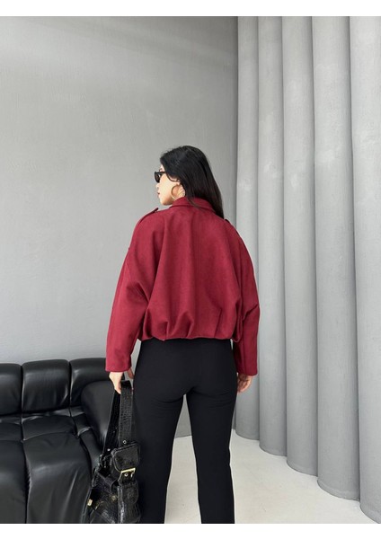Süet Apoletli Bomber Ceket modelleri