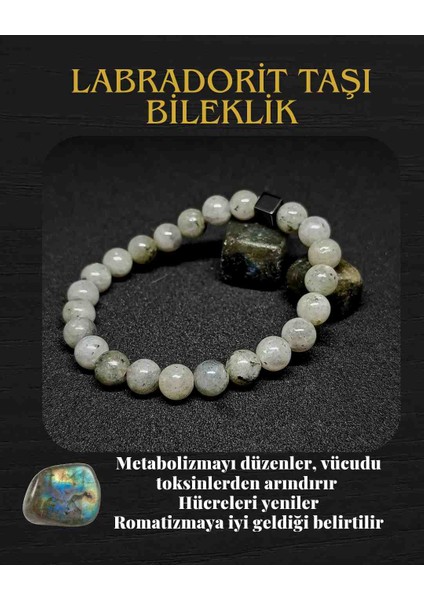 Labradorit Doğaltaş Bileklik Marron Doğaltaş