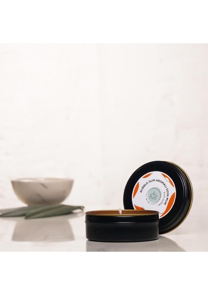 Sakız Aromalı Metal Soya Mum