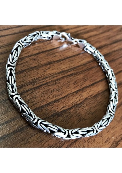 925 Ayar Gümüş Erkek Yuvarlak Kral Zincir Bileklik Künye Erkeğe Hediye MSB14 fiyatları