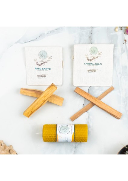 Surya Balmumu Mum & Ağaç Tütsü Seti