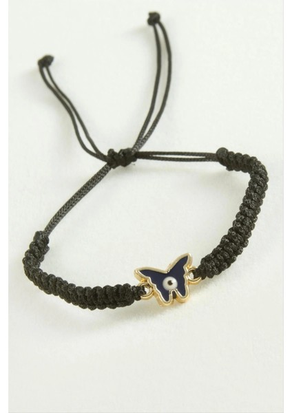 Kelebek Makrome Ip Bileklik