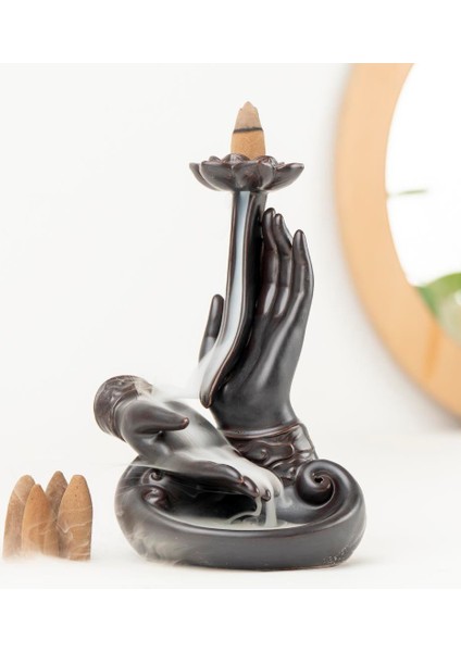 Zen Dua Eden El Temalı Geri Akışlı Şelale Tütsülük