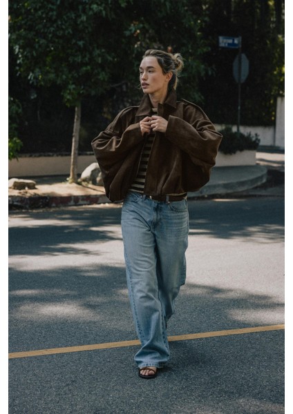 Süet Apoletli Bomber Ceket fiyatları