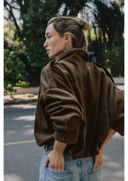 Süet Apoletli Bomber Ceket indirimleri