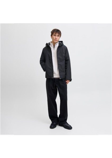 Jack&jones Brandon Transitional Erkek Siyah Kapüşonlu Mont fırsatları