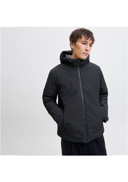 Jack&jones Brandon Transitional Erkek Siyah Kapüşonlu Mont indirimleri