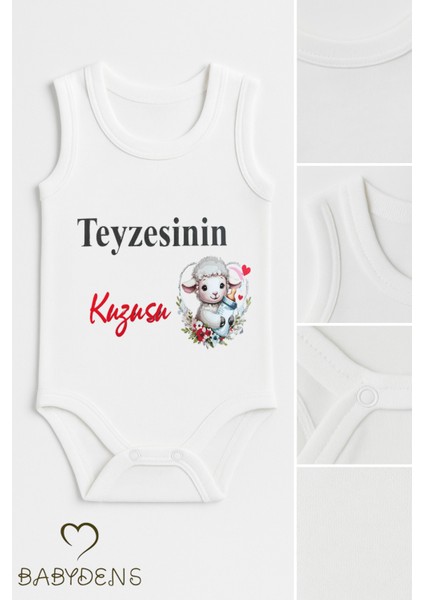 Teyzesinin Kuzusu Yazılı Kolsuz Bebek Body – %100 Pamuk, Çıtçıtlı Yazlık Zıbın, Sevimli Kuzu Baskılı fiyatları