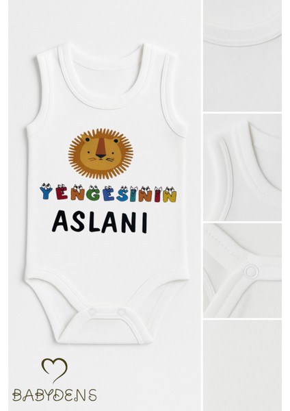 Yengesinin Aslanı Yazılı Kolsuz Bebek Body – %100 Pamuklu, Yazlık Çıtçıtlı Zıbın 0-3-24 Ay Tulum fiyatları
