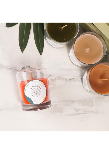 Şeftali Kokulu Bardak Mum fiyatları