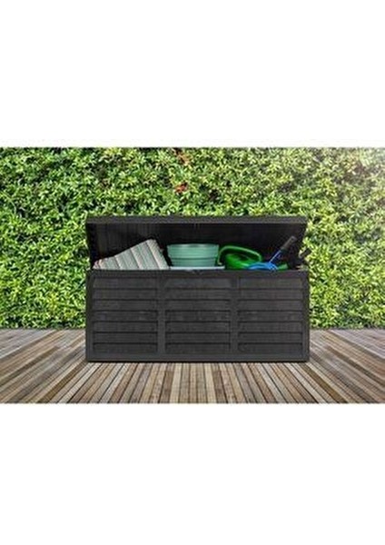 Bahçe Depolama Sandığı Antrasit 320 lt UV Dayanıklı Polypropylene Malzeme