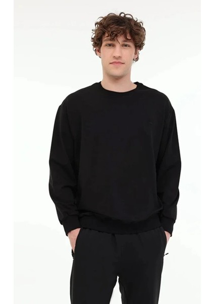 MB-SN75 C Neck 0 Yaka Erkek Sweat - Siyah