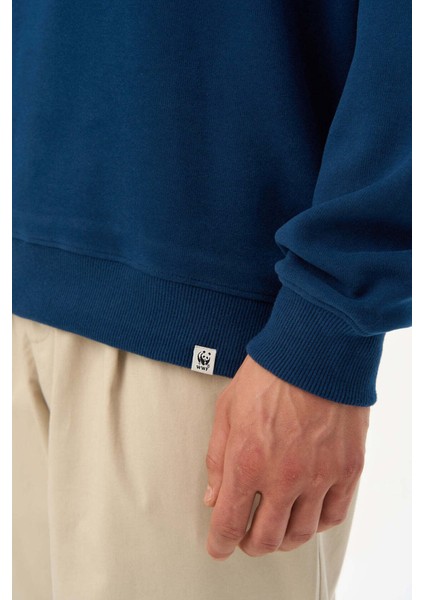 Basic Supersoft Sweatshirt - Lacivert modelleri