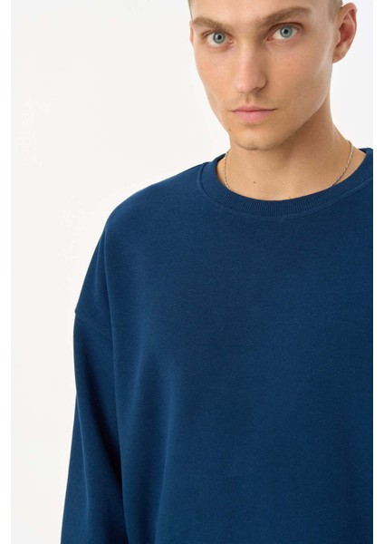 Basic Supersoft Sweatshirt - Lacivert fırsatları