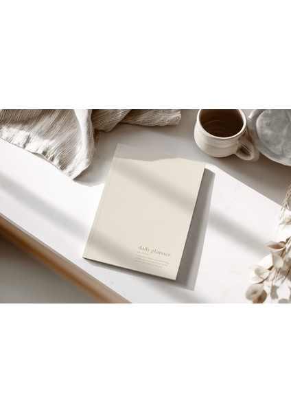 Daily Planner - A5 Süresiz Aylık, Haftalık ve Günlük Planlayıcı - Krem