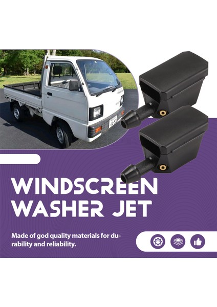2pcs Ön Camı Yıkama Jeti Evrensel Siyah Araba Kolu Ön Cam Yıkayıcı Bıçak Su Sprey Jetleri Nozul Aksesuarları (Yurt Dışından) fırsatları