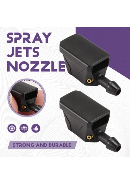 2pcs Ön Camı Yıkama Jeti Evrensel Siyah Araba Kolu Ön Cam Yıkayıcı Bıçak Su Sprey Jetleri Nozul Aksesuarları (Yurt Dışından) indirimleri