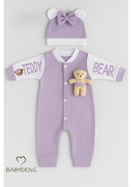 Teddy Bear Temalı Yenidoğan Fitilli Tulum Takımı Ayıcıklı Kız Bebek Tulum Şapka Set Pamuk fiyatları