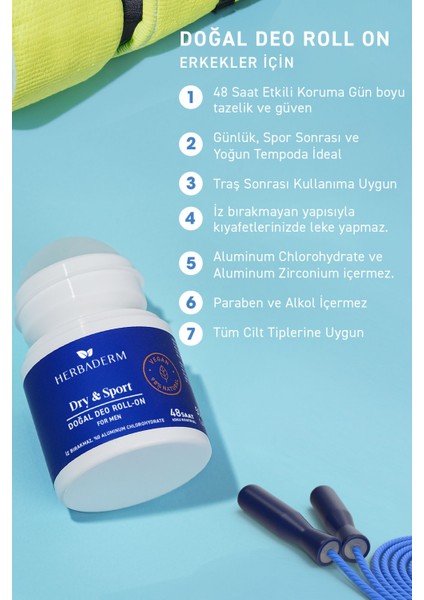 Erkekler Için Doğal Deo Roll-On 50 ml fiyatları