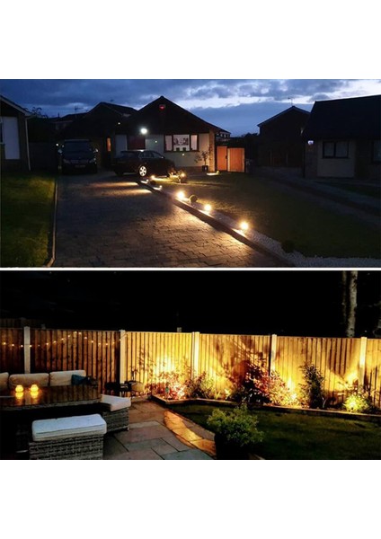 Bahçe LED Armatür Paslanmaz Dekoratif Dış Mekan Aydınlatma Lamba Spot Gösteri Sıcak Beyaz A-1304 12W 220V IP68