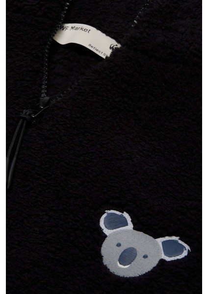 Koala Sherpa Quarter-Zip Sweatshirt - Siyah fiyatları