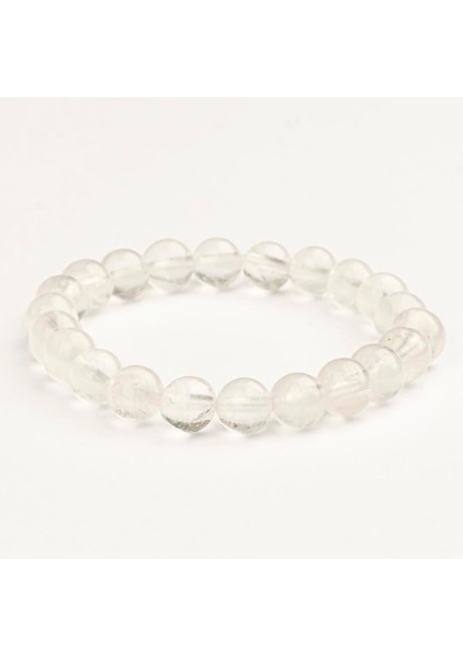 Kristal Kuvars Doğal Taş Bileklik (8 Mm) – Ruh Aynası