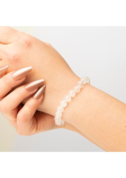 Kristal Kuvars Doğal Taş Bileklik (8 Mm) – Ruh Aynası modelleri