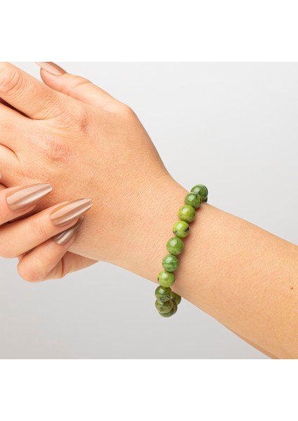 Kanada Yeşimi Doğal Taş Bileklik (10 Mm) – Saf Uyum modelleri