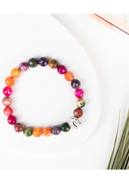 Faset Ron Dela Akik Doğal Bileklik