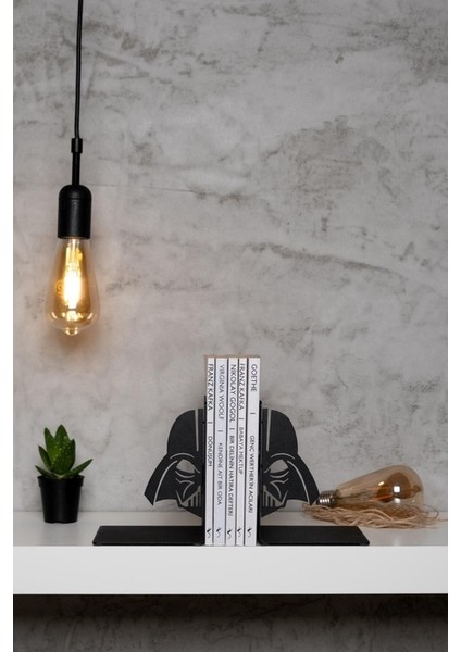 Darth Vader Figürlü Dekoratif Metal Kitap Tutucu Star Wars Kitap Desteği Ev ve Ofis Aksesuar fiyatları