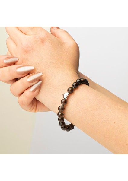 Dumanlı Kuvars Doğal Taş Bileklik (8 Mm) – Içsel Sükûnet modelleri