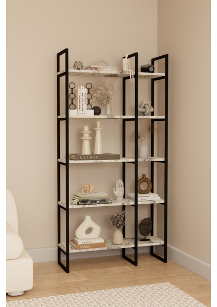 Dekoratif Raf Mobilya Kitaplık Çok Amaçlı Metal Mobilya Raf Stant