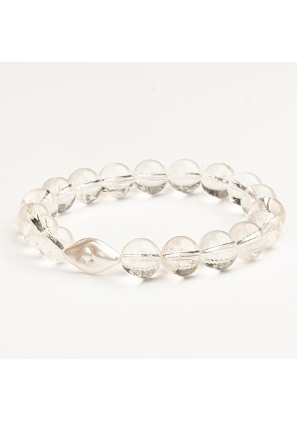 Kristal Kuvars Doğal Taş Bileklik (10 Mm) – Berrak Güç
