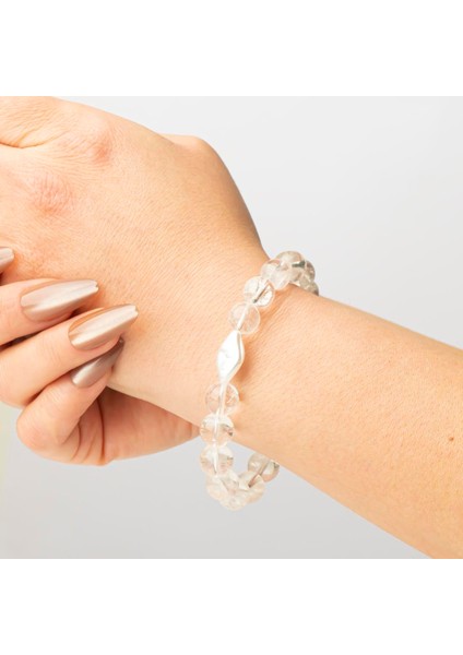 Kristal Kuvars Doğal Taş Bileklik (10 Mm) – Berrak Güç modelleri