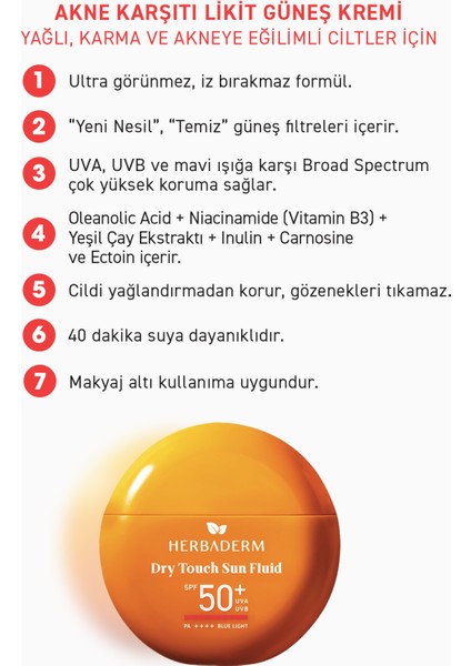 Likit Güneş Kremi 50 + SPF Akne Karşıtı 40 ml fiyatları