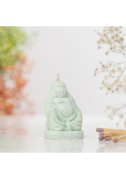 Oturan Buddha Temalı Doğal Soya Wax Mum