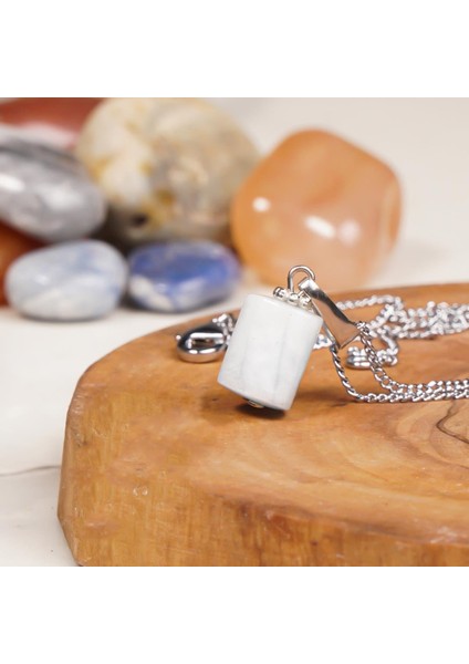 Akuamarin Doğal Taş Kolye