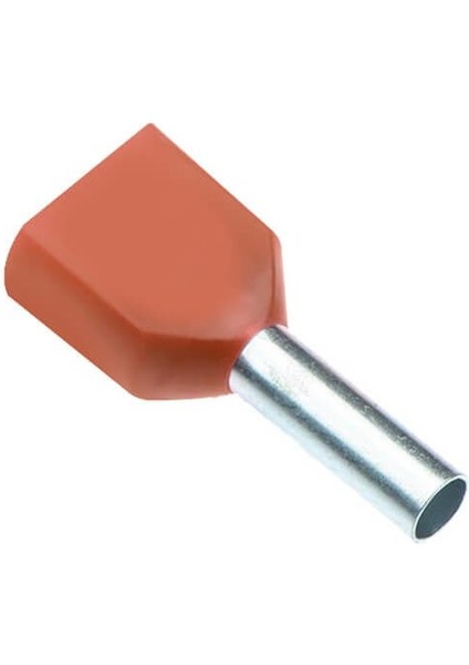 CYF-4(200'LÜ Paket) 4 mm (Turuncu)- Çift Girişli Kablo Yüksükleri