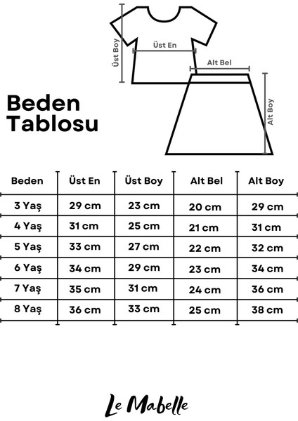 Mavi Üzeri Pul Detaylı Tül Etekli İkili Takım - Freya