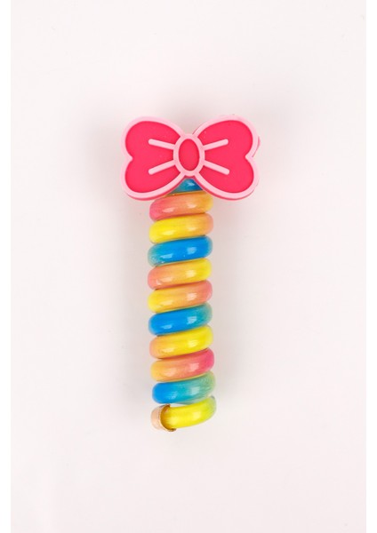 Çok Renkli Fiyonk Figürlü Kız Çocuk Makarna Toka modelleri