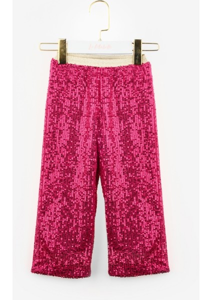 Fuşya Pullu Kız Çocuk Alt Üst Takım - Effie